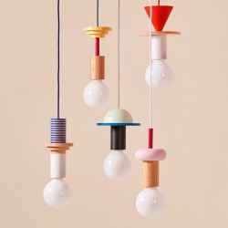 Wooden & Glass Pendant Lamp