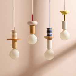 Wooden & Glass Pendant Lamp