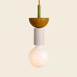 Wooden & Glass Pendant Lamp