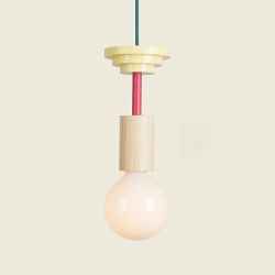 Wooden & Glass Pendant Lamp