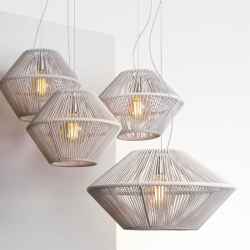 artificial rattan pendant lamp