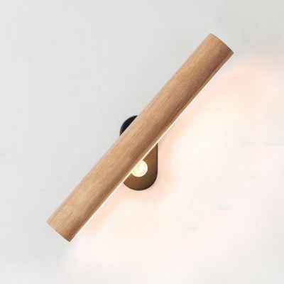 Solid wood wall lamp