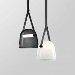 Glass&Leather Pendant Lamp 20x19x150H-Amber