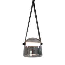 Glass&Leather Pendant Lamp 20x19x150H-Amber