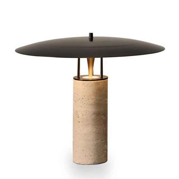 Metal&Travertine Table Lamp