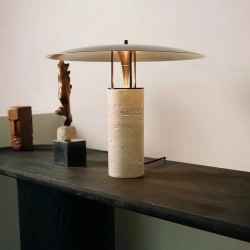 Metal&Travertine Table Lamp