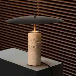 Metal&Travertine Table Lamp