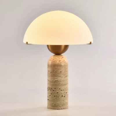 Glass&Travertine Table Lamp