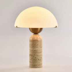 Glass&Travertine Table Lamp