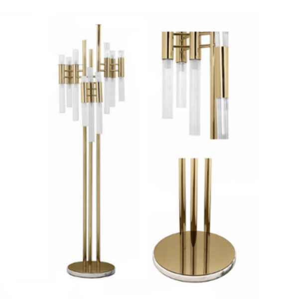 S.Steel&Glass Floor Lamp