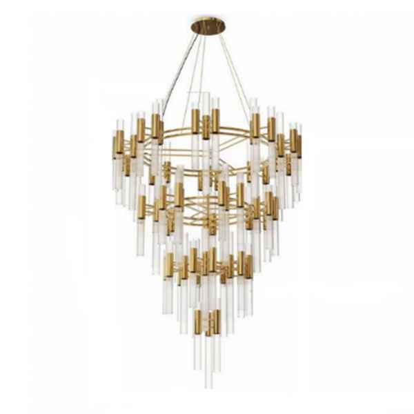 S.Steel&Glass Chandelier