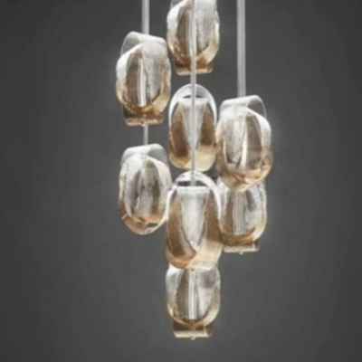 15Heads S.Steel&Glass Chandelier