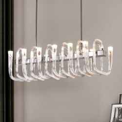 14Heads Alu&Glass Chandelier