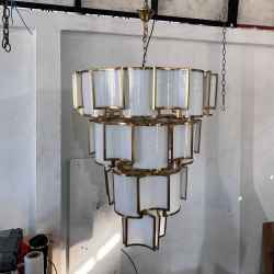 4Layers Iron&Glass Chandelier