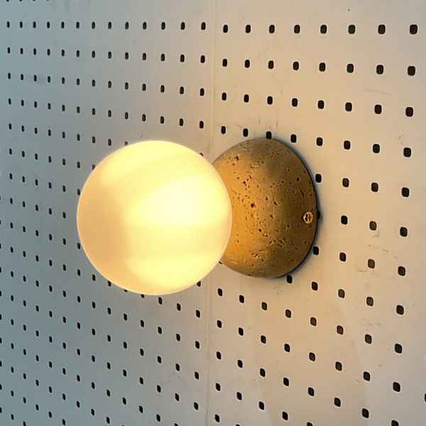 Travertine&Glass Wall Lamp