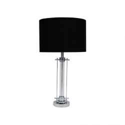 Crystal Table Lamp-White Shade