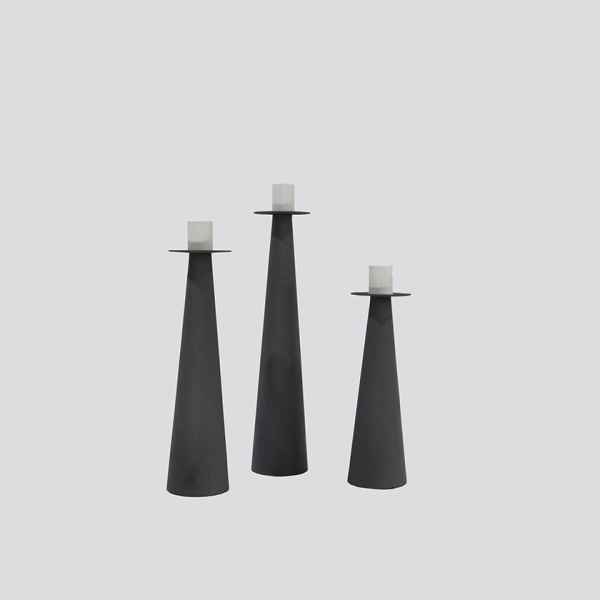 Dark Grey Candle Holder