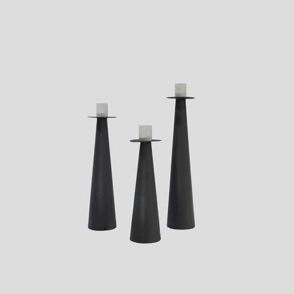 Dark Grey Candle Holder