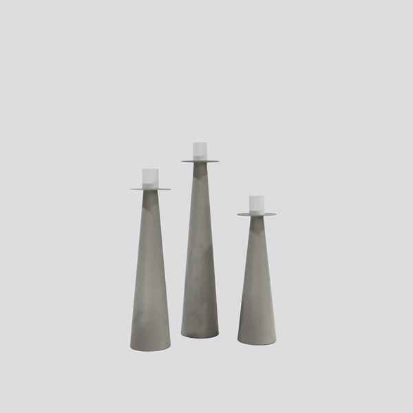 Dark Grey Candle Holder