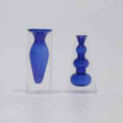 GLASS VASE- BLUE