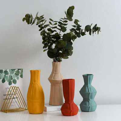 Ceramic Vase - Green/Red