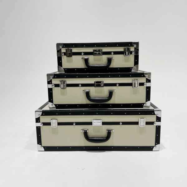 LEATHER TRUNK SET