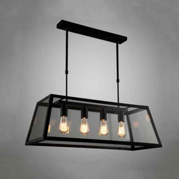 4 Lights Industrial Chandelier