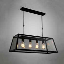 4 Lights Industrial Chandelier