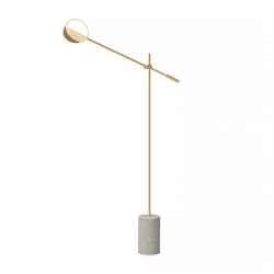 Adjustable Metal Floor Lamp w/Stone Base