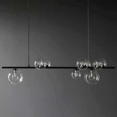 9Heads Glass Ball Chandelier